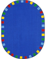 On The Border Rug, Bright, 5'4"x7'8" Oval