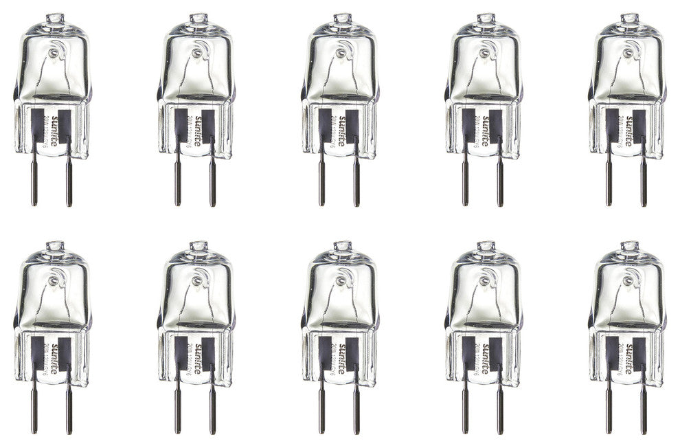 10 Pack Sunlite MR16 Bright White Mini Reflector, 50W, 12V, 2000 Hrs, 2-Pin Base