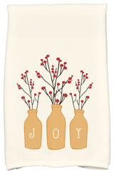 Joy Decorative Holiday Floral Print Hand Towel, Gold