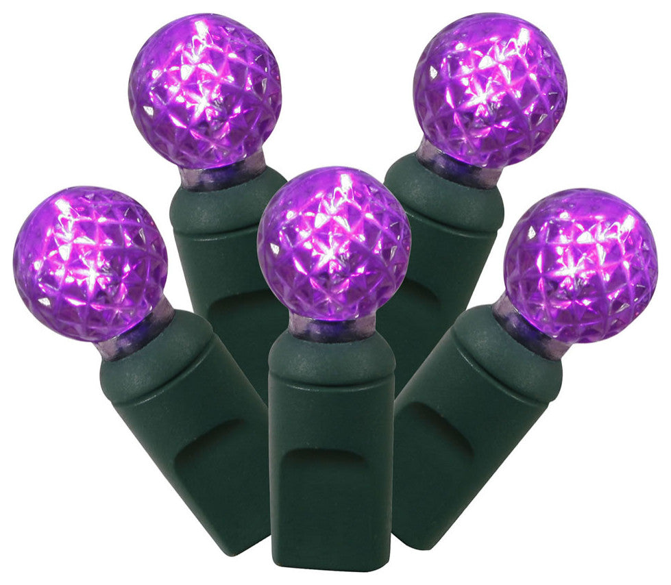 Vickerman X4G9106 100 Purple G12 Led Single Mold Light On Green Wire