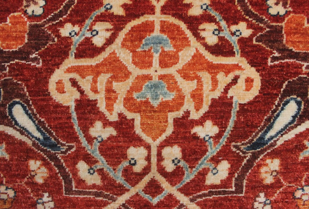 Aria Fine Chobi Radmund Red-Rust/Blue Rug 7'11x9'4