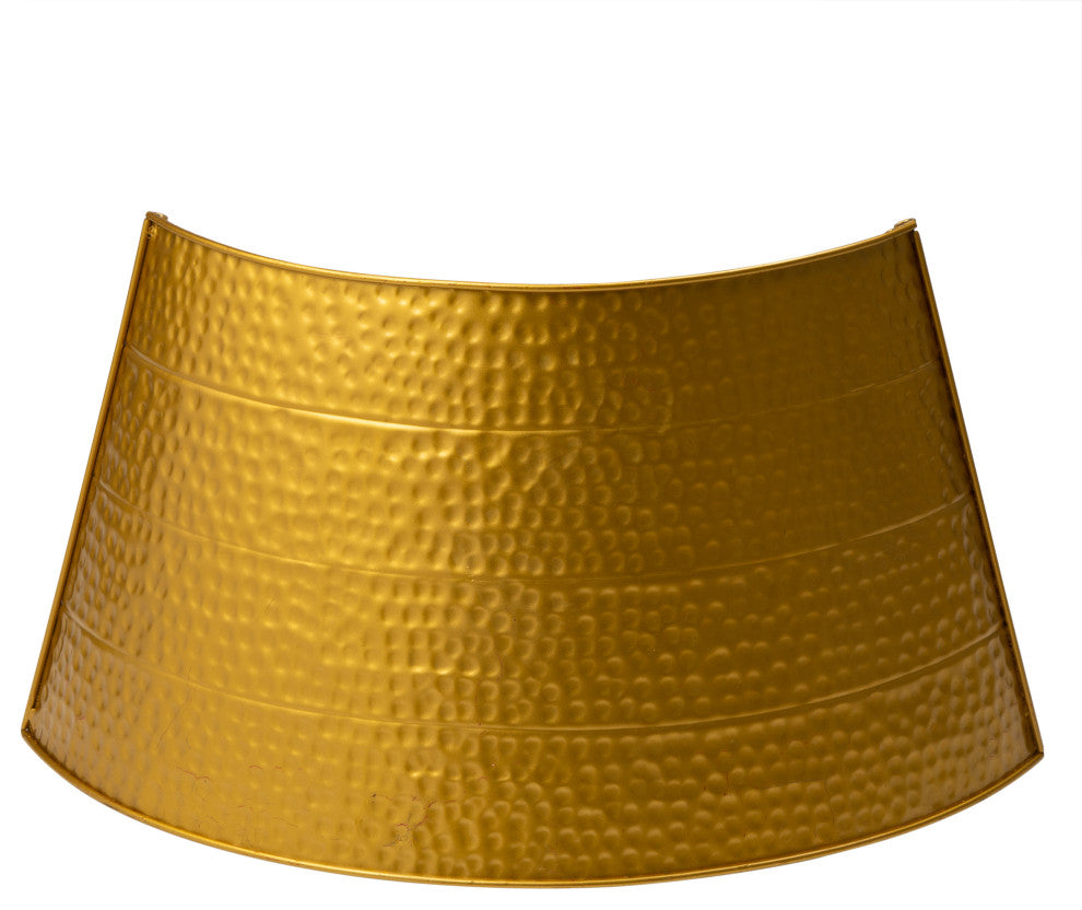 26"D Golden Hammered Metal Tree Collar