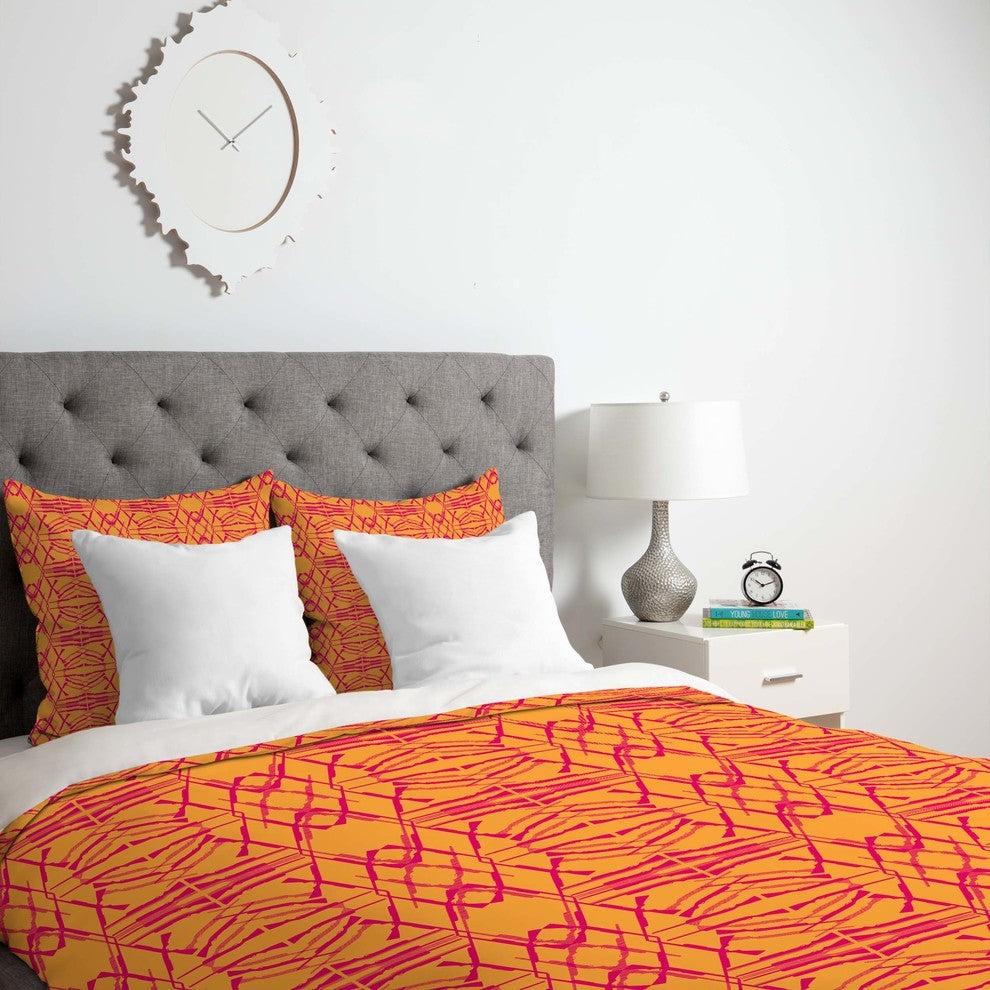Deny Designs Pattern State Shotgirl Tang Duvet Cover - Lightweight