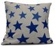 Just Stars, Geometric Print Outdoor Pillow, Blue, 20"x20"