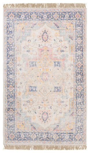 Surya Sivas SVS-2301 8'6"x12' Rug, Orange/Aqua/Beige/Khaki/Cream/Denim/Blue