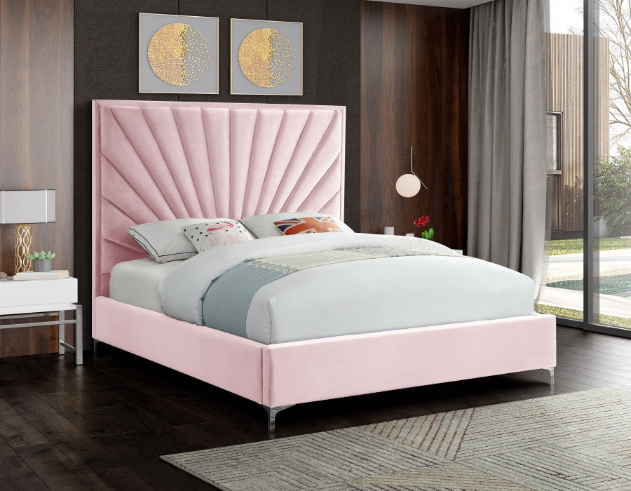 Eclipse Velvet Bed, Pink, Queen
