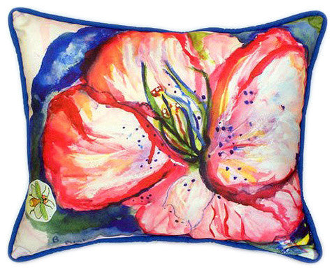 Pair of Betsy Drake Hibiscus Large Indoor/Outdoor Pillows 16x20