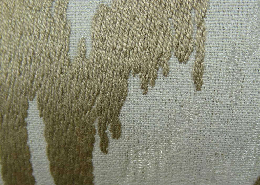 Kailua Branch Taupe Ivory Handmade Luxury Pillow, 20"x36" King