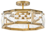 Fredrick Ramond FR30103 Jolie 20"W LED Crystal Pendant - Heritage Brass