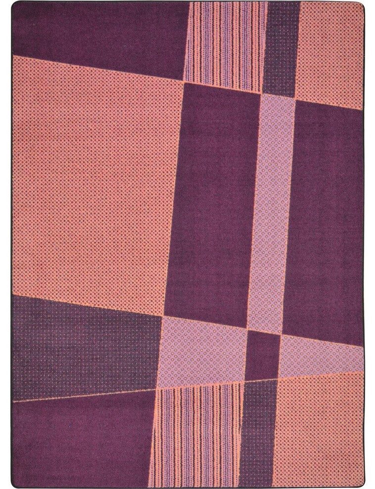 Kid Essentials Rug, Spazz, Purple, 5'4"x7'8"