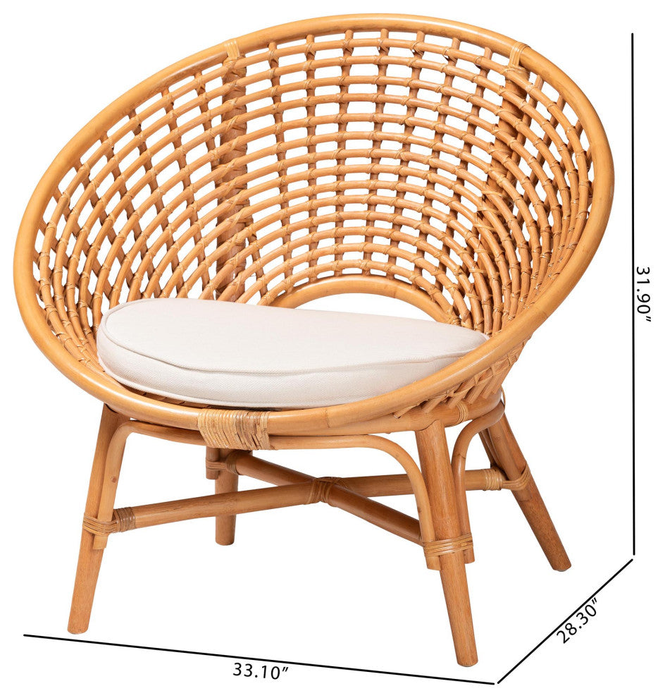 Abby Natural Rattan Accent Chair