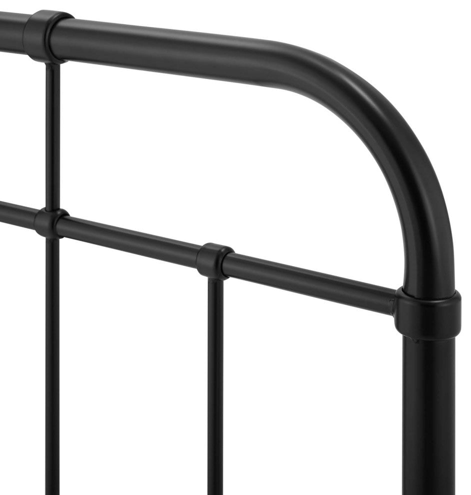 Headboard, King Size, Metal, Black, Modern Farmhouse, Bedroom Master Suite