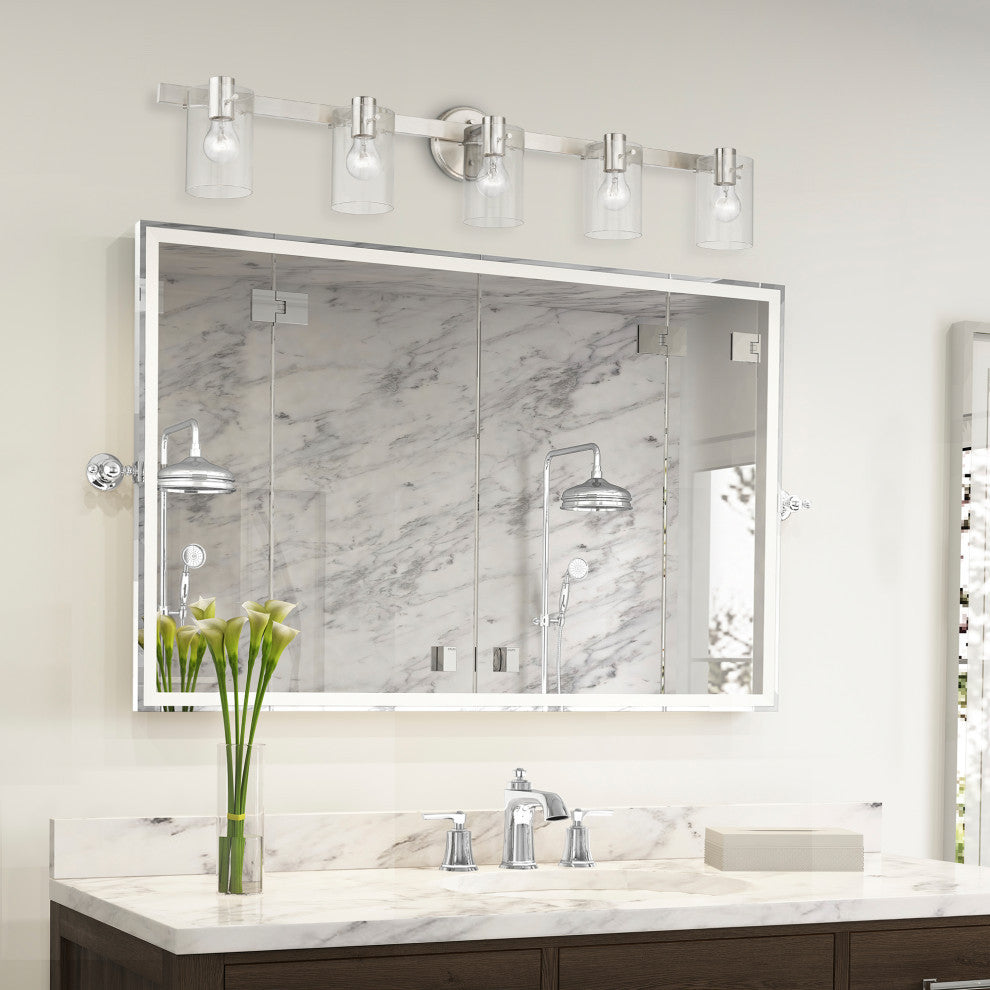 Munich 5 Light Brushed Nickel Vanity Sconce
