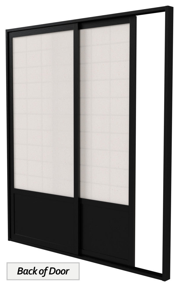 7' Tall Zen Shoji Sliding Door Kit, Black