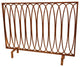 Oval Loop Fire screen, Antique Gold