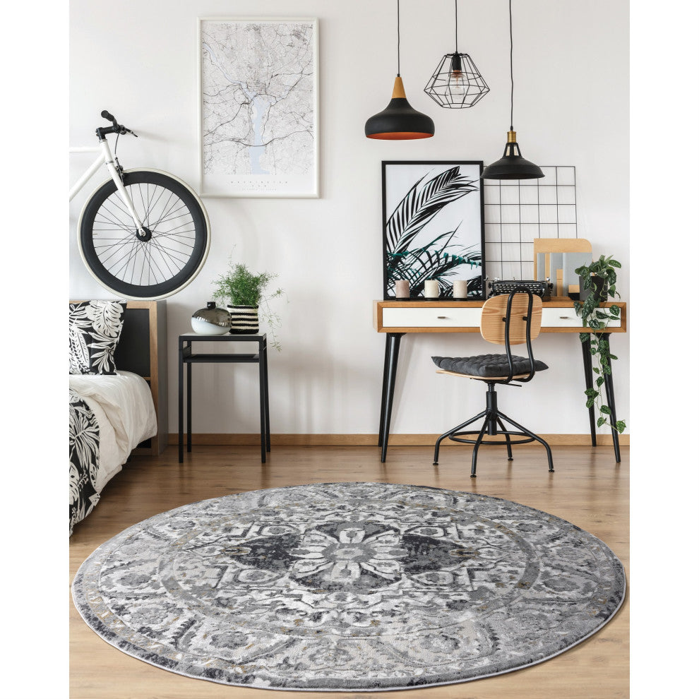 United Weavers Veronica Adelaide Wheat Round Rug 7'10" Round