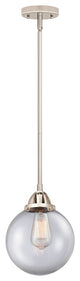 Beacon Mini Pendant, Polished Nickel, Clear, Clear
