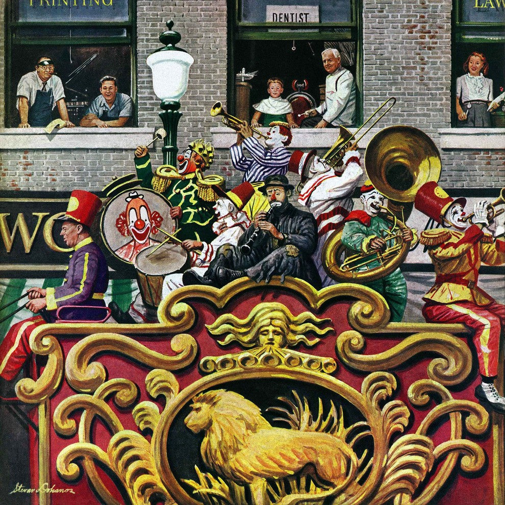 "Clown Band" Painting Print on Canvas by Stevan Dohanos