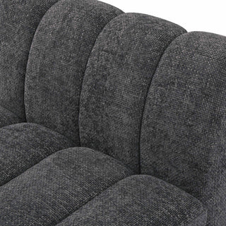 Quinn Chenille Upholstered 6-Piece L-Shaped Modular Sectional, Grey