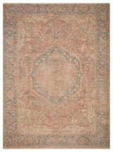 Priya PRY-07 Brick/Navy 8'6"x12' Area Rug