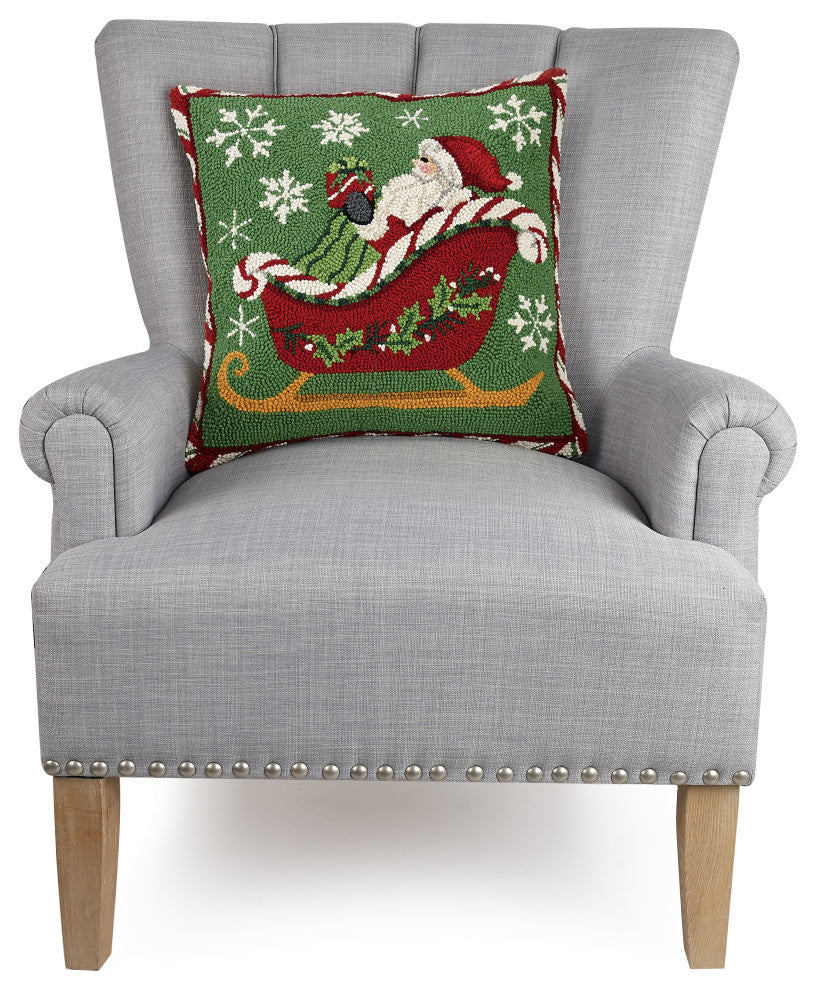 Santa Sleigh Hook Pillow