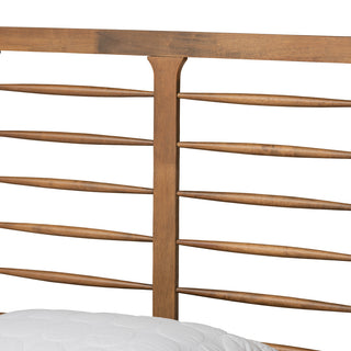 Lucie Walnut Brown Finished Wood King Size Platform Bed