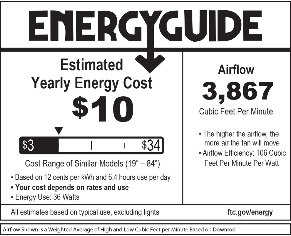 Hinkley Oasis 52" Indoor/Outdoor Ceiling Fan, Matte Black