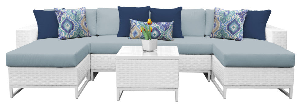 Miami 7 Piece Outdoor Wicker Patio Furniture Set 07b Spa