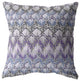 18 Purple Gray Hatch Decorative Suede Throw Pillow