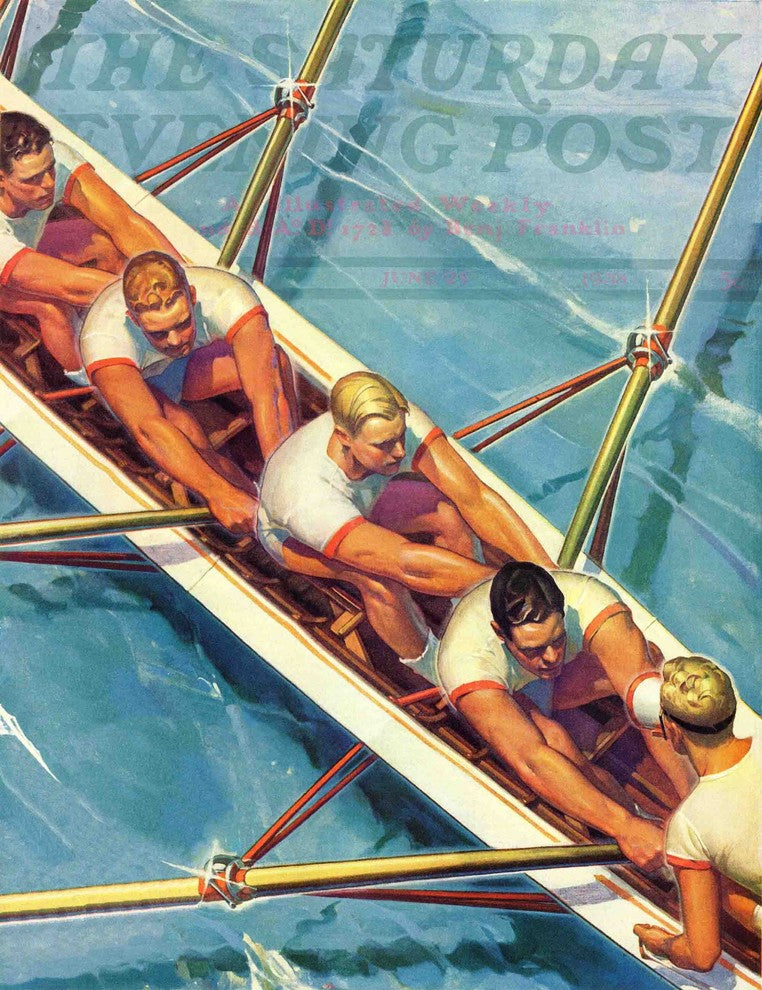 "Scullers" Painting Print on Canvas by Michael Dolas