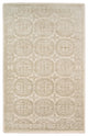 5" X8" X 0.5" Ivory White Wool Area Rug
