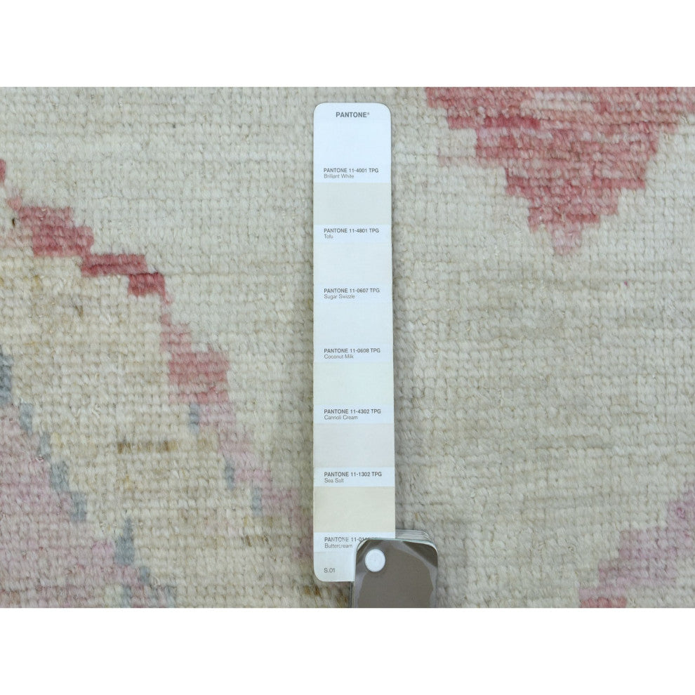 Pink, Soft Wool Hand Knotted, Boujaad Moroccan Berber Oriental Rug, 8'1"x11'7"