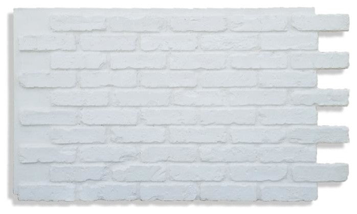 26"x48" Faux Brick Panels, White