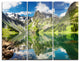"Reflecting Mountain Lake" Glossy Metal Wall Art, 3 Panels, 36"x28"