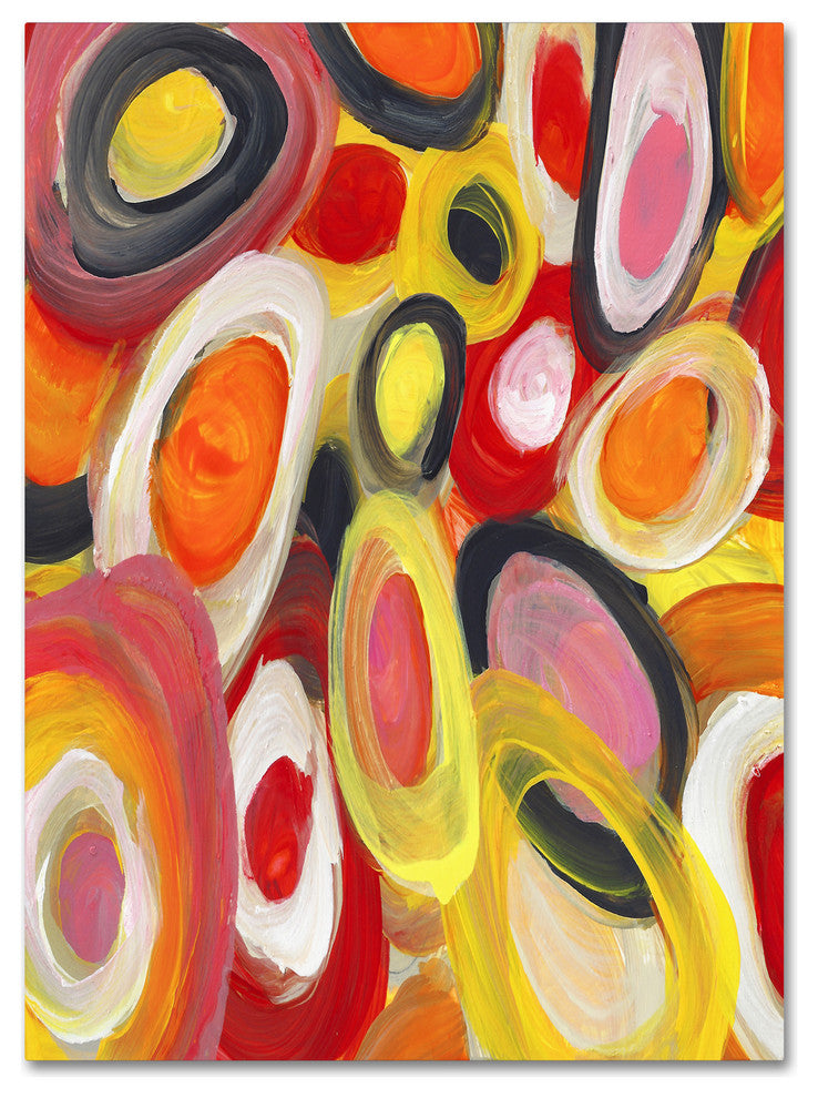''Colorful Abstract Circles 4'' Canvas Art, 24x18