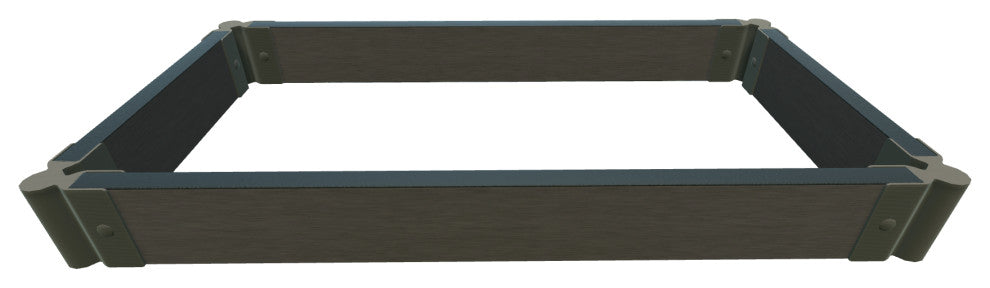 Weathered Wood 2" Tool Free, 2'x4'x5.5' Garden Raised Bed