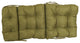 22-"x45" Spun Polyester Solid Outdoor Tufted Chair Cushion Green