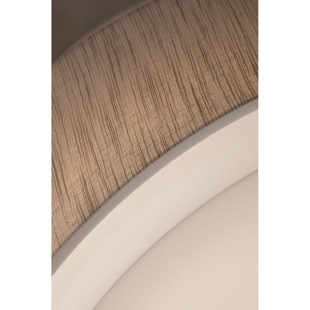 Sanibel LED Ceiling, White Finish, Jute, 18"