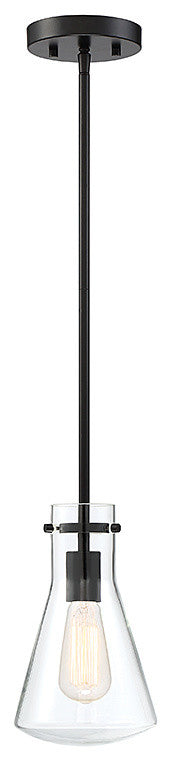 1-Light Pendant, Matte Black