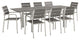 Shore 9-Piece Outdoor Patio Aluminum Outdoor Dining Set