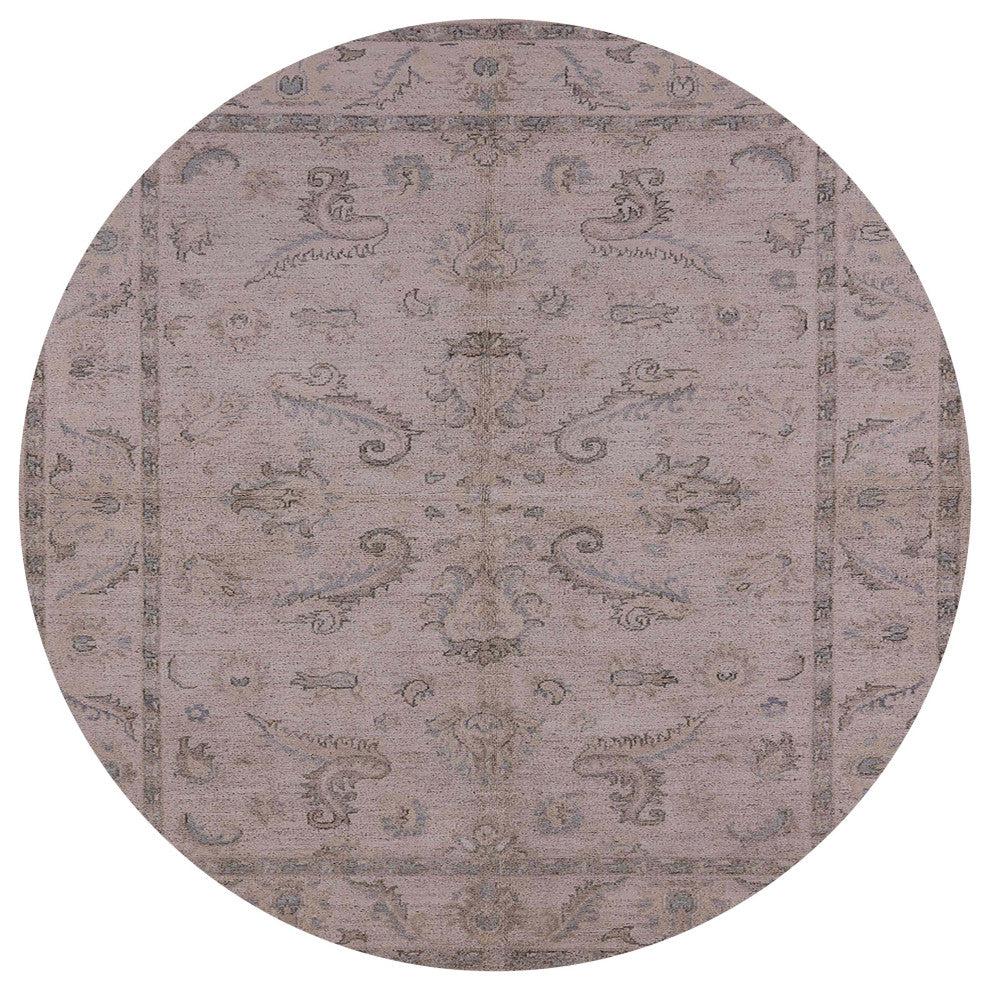 Ahgly Company Indoor Round Mid-Century Modern Area Rugs, 4' Round