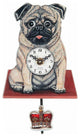 River City Clocks Pug-06Q Pug Dog Clock With Moving Eyes