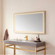 Horizontal Rectangular LED Wall Mount Bathroom Mirror, Gold, 60"