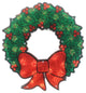 15" Lighted Holographic Christmas Wreath Window Silhouette Decoration