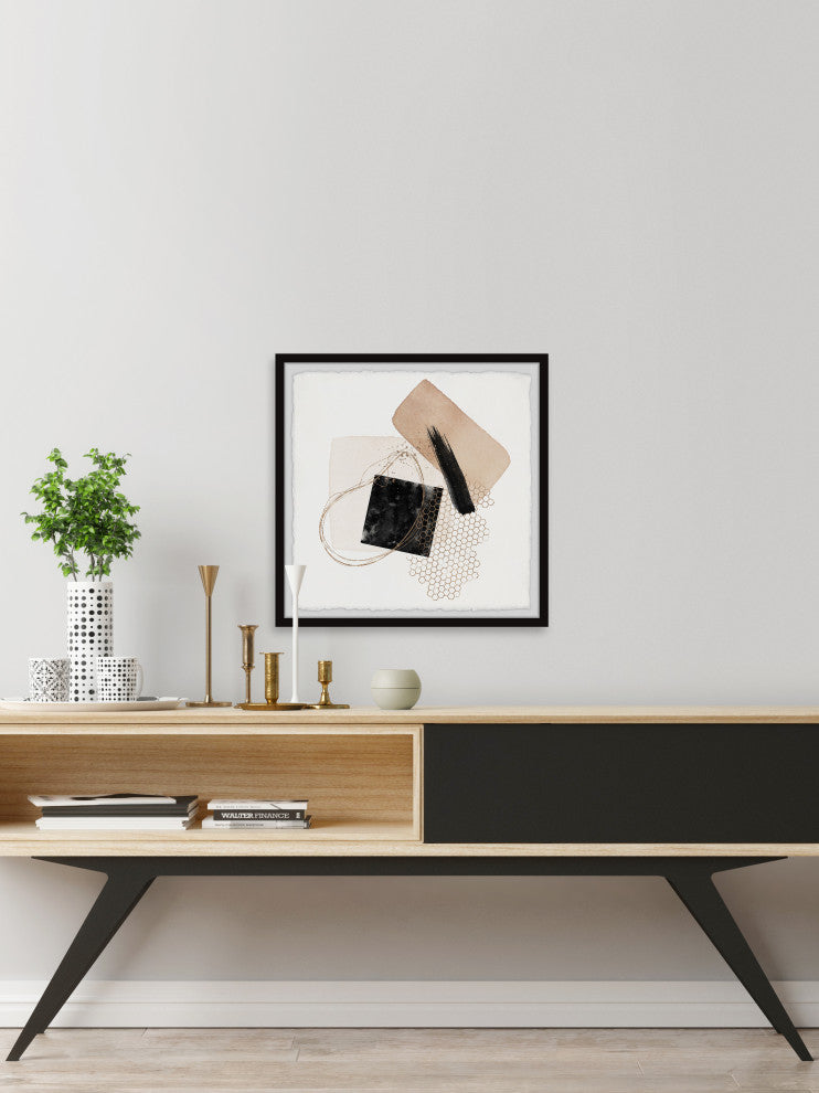 "Bizarre Impact" Framed Painting Print, 32x32