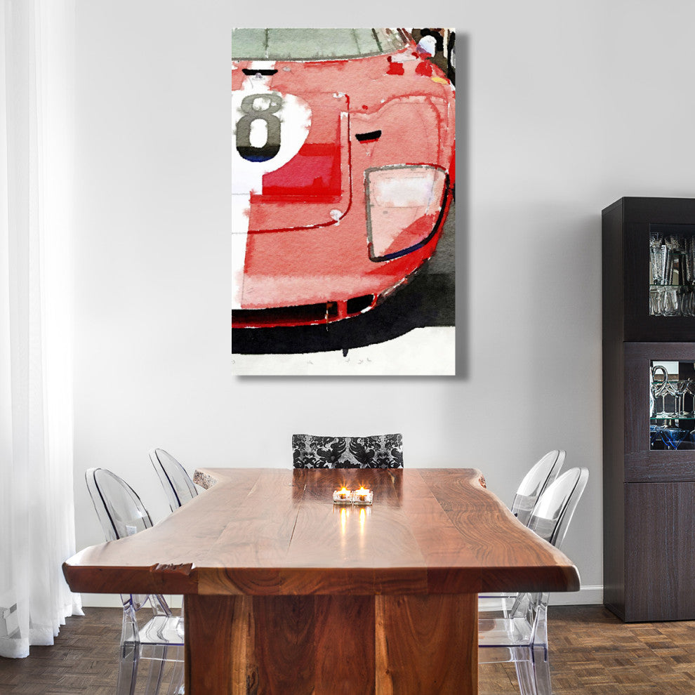 "1964 Ford GT40 Front Detail Watercolor" Fine Art Print