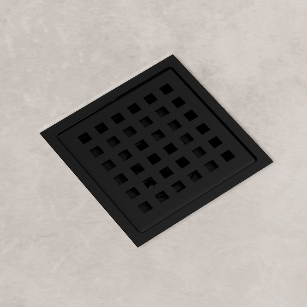 VIGO Elan Linear Shower Drain, Matte Black, 4"
