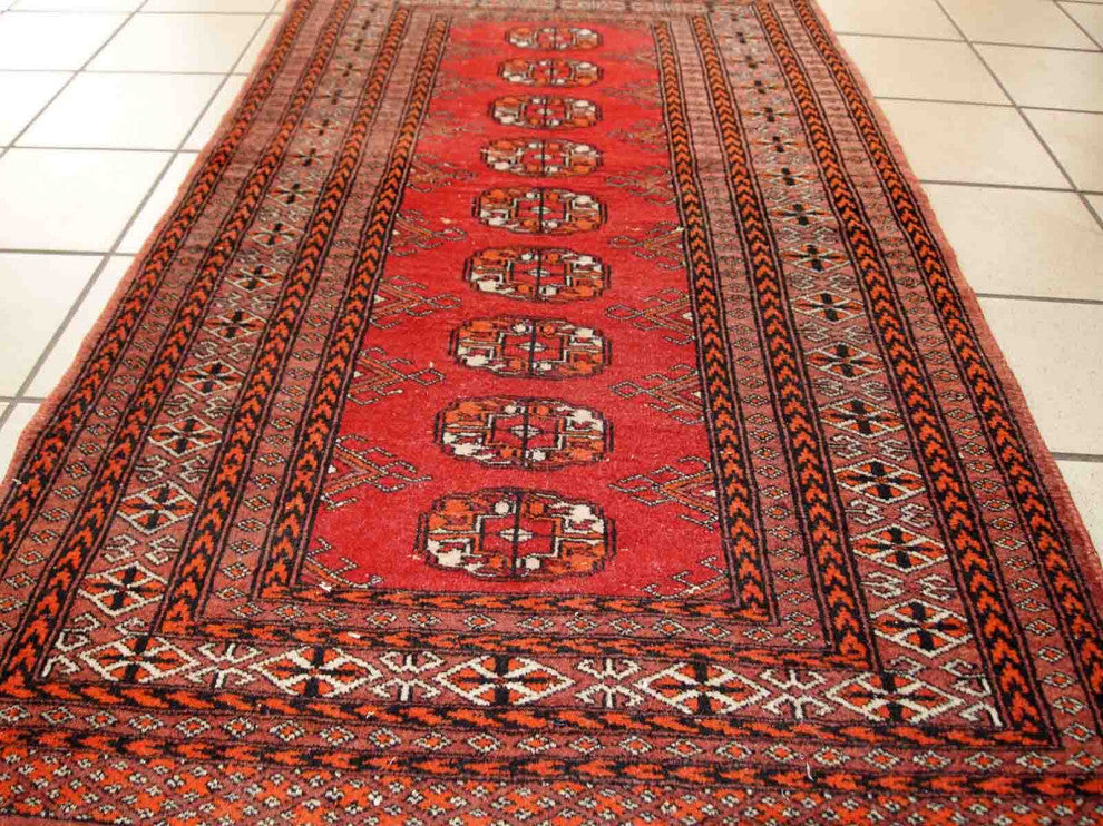 Handmade Vintage Pakistani Lahore Rug, 2.6'x4.2', 80cmx130cm 1960s