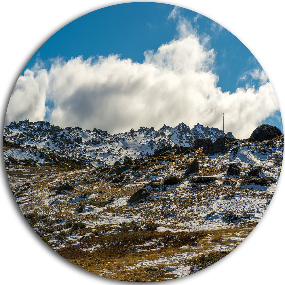 Wide View Of Kosciuszko National Park, Seashore Disc Metal Artwork, 11"