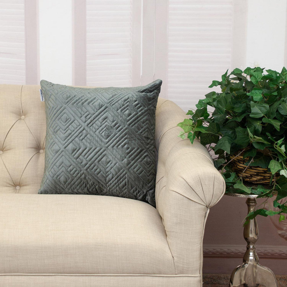 Parkland Collection Eris Charcoal Throw Pillow